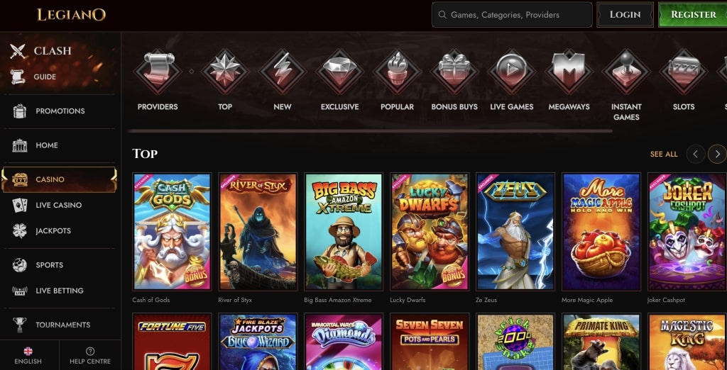 Legiano Casino σύνδεση